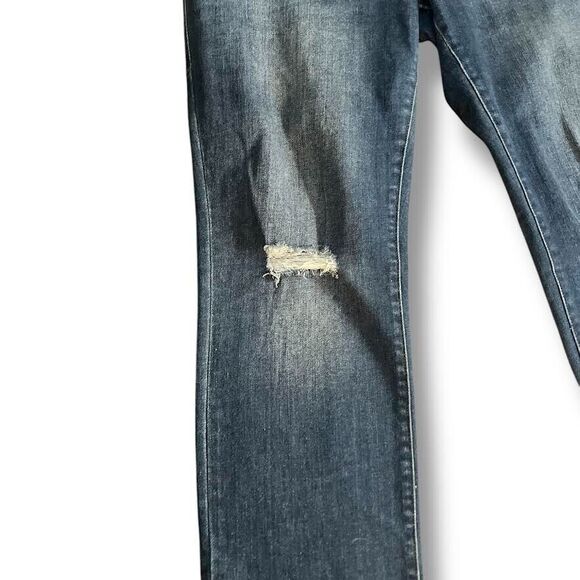 Rock & Republic Jeans Women's 16 Blue Pull-on Slimming Denim Cure Distressed - Picture 8 of 15